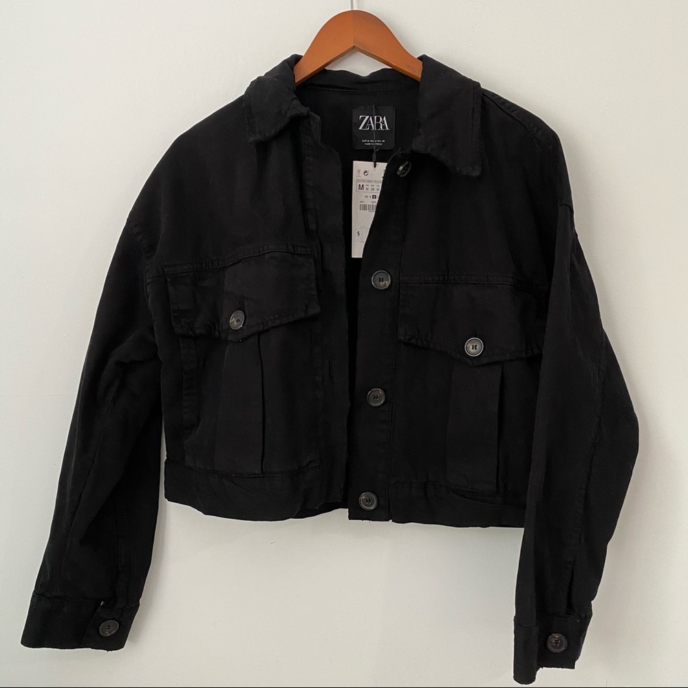 Zara Cropped Denim Jacket